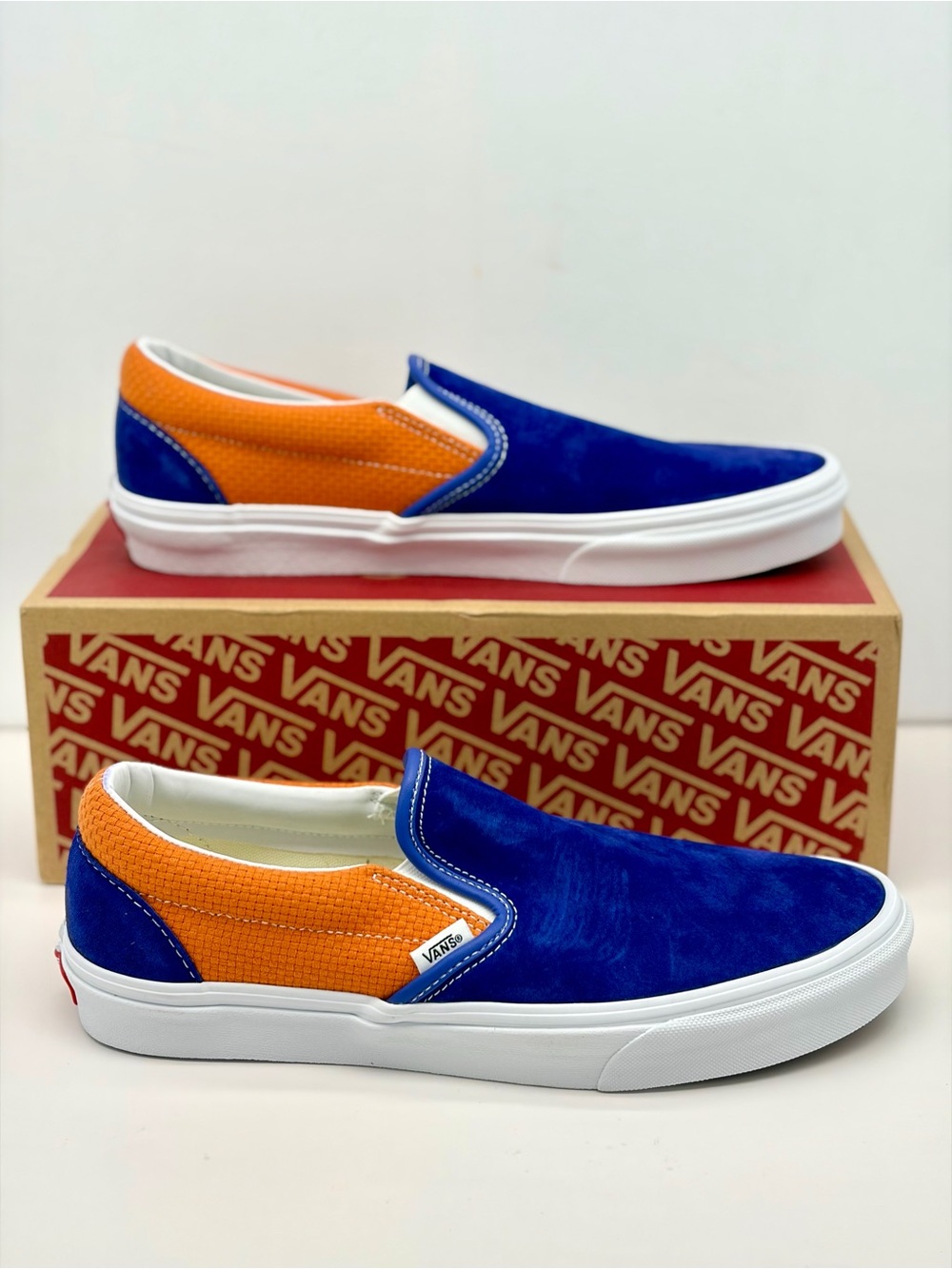 Vans Classic Slip-On in Blue and Orange